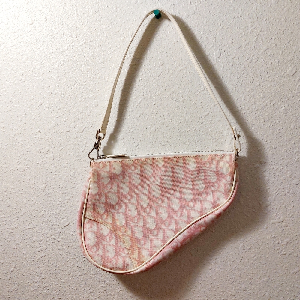 Pink Dior trotter saddle bag